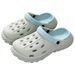 Men's Perforated Sole Sandals For Summer Beach Wear, Non-slip, Odor-resistant, With A Comfortable Feel, Closed-toe_vogvips.com