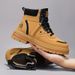 Winter Cotton Boots Men's High-top Martin Boots European And American Style Light Luxury Warm Winter High Quality Tooling Boots Men's Rhubarb Boots_vogvips.com