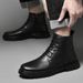 Martin Boots Men's Mid-top Leather Boots Men's Casual High-top Leather Shoes_vogvips.com
