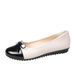Korean Fashion Large Size Women's Casual Shoes Round Toe Flat Set Foot Bow Detail Synthetic Upper_vogvips.com