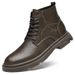 Height Increasing Martin Boots Men's High Top Tooling Boots Men's Leather Boots Trendy Black Boots_vogvips.com