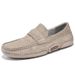 Men's Loafers Spring Genuine Leather Soft Sole Slip-On Flat Non-Slip Breathable Casual Shoes Popular Men's Moccasins_vogvips.com