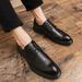 Euro Step 2020 Autumn New British Style Casual Business Formal Leather Trendy Brogue Men's Shoes_vogvips.com