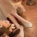 Hong Kong-Style Genuine Leather Bow-Tie Patchwork New-Inspired Women's 2025 Summer-Autumn Round-Toe Shallow Flat_vogvips.com