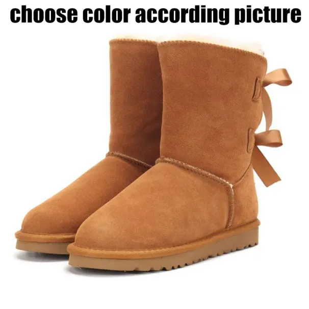 free Shipping Designer Boots Australia Women Booties Tasman Tazz Slippers Platform Classic Ankle Short Bow Fur Chesut_vogvips.com