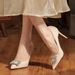 F Rhinestone Square Buckle Stiletto Professional Commuter Elegant Versatile High Heels Women S Shoes_vogvips.com