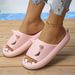 Women's Shoes Hot Online Thick Soled Shark Slippers Summer Couple Men And Women Wear Sandals And Flip Flops_vogvips.com