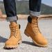 Men's & Women's Waterproof High Top Work Boots - Genuine Leather Martin Boots With Anti-Slip Sole, Unisex Winter Boots For Outdoor & Casual Wear_vogvips.com