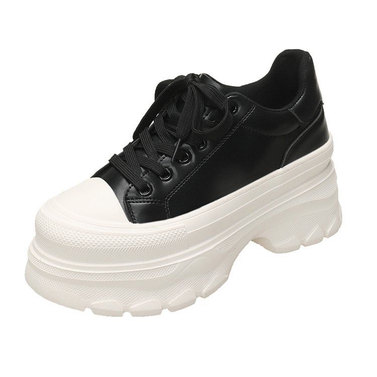 Chunky White Platform Sneakers For Women - Comfortable Casual Shoes With Soft Latex Insole & Non-Slip Rubber Sole_vogvips.com