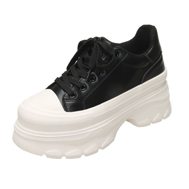 Chunky White Platform Sneakers For Women - Comfortable Casual Shoes With Soft Latex Insole & Non-Slip Rubber Sole_vogvips.com