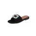 Women's Plus Size Flat Sandals With Rhinestone Buckle Open Toe Soft Sole Beach Sandals_vogvips.com