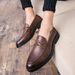 Cross-border British-style Slip-on Korean-style Trendy Men's Casual Shoes, Hairstylist Pointed Leather Slip-ons_vogvips.com