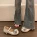 French-style Fashionable Versatile Elegant Exquisite Rhinestone Bow 2026 Autumn One-strap Internal Height-increasing_vogvips.com