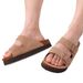 Comwarm Classic For Women Men Fashion Soft Thick Sole Cork Slippers Summer Beach Home Open Toe Flat Sandals_vogvips.com