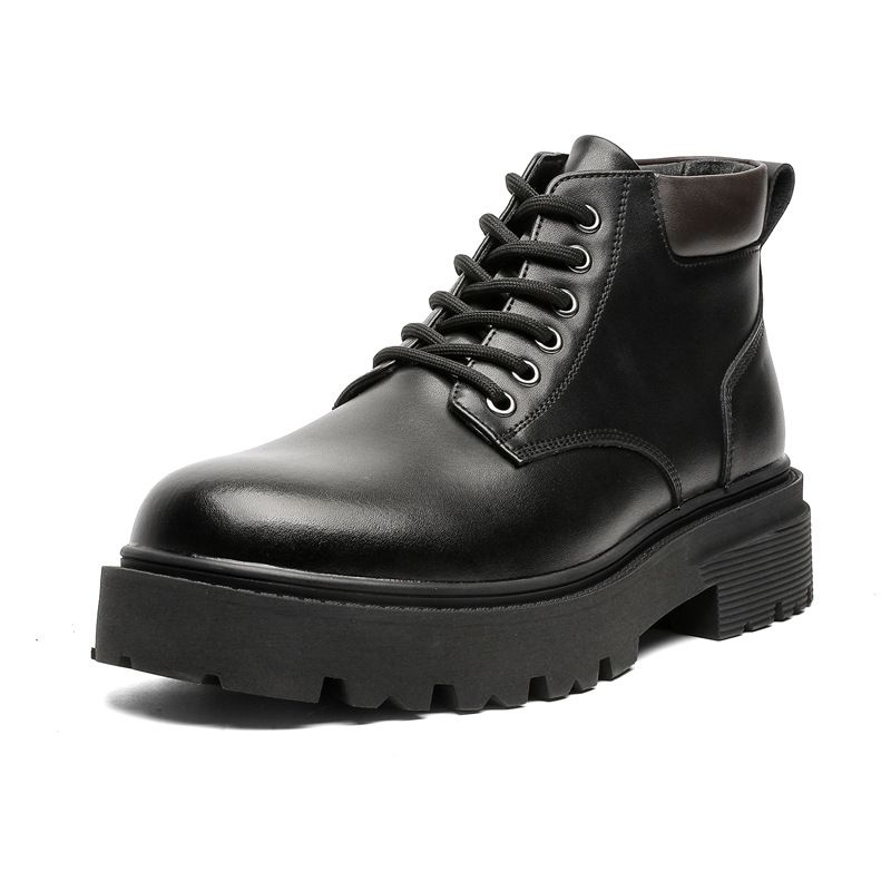 Thick-soled Heightening Lace-up Martin Boots Retro Tooling Boots Men_vogvips.com