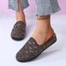 plus Size Women's Rhinestone Closed Toe Slippers Casual Thick Soled Half Slippers Easy Wear Autumn Style_vogvips.com