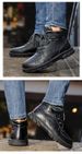 Martin Boots Men's High-top Shoes Breathable Sports Short Boots Leather Shoes Tide_vogvips.com