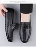 Doudou Shoes Men's Low-top Foot Loafers Loafers Horseshoe Buckle Driving Shoes_vogvips.com
