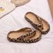 XMISTUO Korean Style Leopard Print Flip-Flops For Women, Summer Thick-Soled Fashionable Beach Non-Slip Sandals_vogvips.com