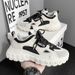 Spring New Breathable Little White Men's Korean Edition Trendy Versatile Thick Sole Sports And Leisure Running Dad Shoes_vogvips.com
