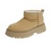 Women's Shoes New Winter Casual Snow Boots Warm Cotton Shoes Fashionable Thick Bottom Short Tube Plus Velvet Cotton Boots_vogvips.com