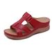 New 2025 Women's Car Line Mom Shoes Large Sandals Slope Heel Slippers_vogvips.com