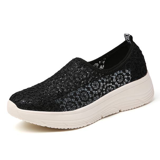 Platform Sneakers Ladies Breathable Mesh Woman Walk Spring Flats Footwear Walking Shoes For Women Zapatos De Mujer_vogvips.com