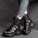 Sandals Women's Boots Hollow High-top Thick-soled Fashion Open-toed Fish-mouth Boots Roman Shoes Breathable_vogvips.com