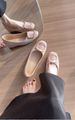 Soft Leather Pink Buckle Shallow Mary Jane Women, New French-style Square Toe Suede Flat Soft-soled Shoes For Spring And_vogvips.com