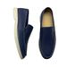 LP Genuine Loafers For Lazy People To Step On, 2025 New Casual Low Heel Dark Blue Calf Leather Shoes_vogvips.com