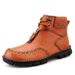 Martin Boots Men's Leather Shoes Breathable Short Boots Large Size Men's Shoes_vogvips.com