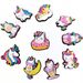 10 Set Of Cartoon Cute Unicorn Shoes Flower Decoration Buckle Personalized DIY Garden Shoe Buckle Accessories_vogvips.com
