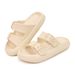 Crestar Sandals For Women And Men Summer Fashion Double Buckle Adjustable Slides Outdoor Soft Pillow Slippers EVA Flat Sandals_vogvips.com