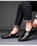 Men's Hole Shoes Embossed Crocodile Pattern Trendy And Soft Leather Driving Men's Shoes_vogvips.com