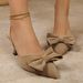 Bowknot High-heeled For Women, Foreign Trade 2026 Summer New Pointed Toe, European And American Style, Thin Heel, Large_vogvips.com
