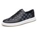 Large Size Cowhide Plaid Board Shoes Men's Checkerboard British Casual Sports Men's Shoes_vogvips.com