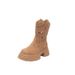 2025 New Thick-Soled Hollow Western Cowboy Ankle Breathable Height-Increasing Summer Mid-Calf Martin Boots_vogvips.com