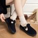 Women's Shoes Winter New Fashion Versatile Cotton With Fleece Lin Thickened Cross-Border Slip-On Snow Boots_vogvips.com