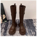 Fashionable Chunky Heel Slimming Long For Women, 2025 Autumn New Vintage Versatile Over-the-Knee Boots, Thick-Soled_vogvips.com
