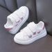 2026 Spring And Autumn New Children's Sneakers, Heart-Shaped Girls' White Five-Pointed Star Casual Sports Shoes,_vogvips.com