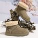 Ugly Cute Big Head Fluffy Boots Snow Boots Women's Thickened Velvet Short Tube Warm Bread Cotton Shoes_vogvips.com