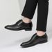 Dress Leather Shoes Men's Pointed Head Lace-up Men's Wedding Leather Shoes Men's Shoes_vogvips.com