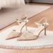 817 -style Pointed-toe Stiletto Closed-toe Outdoor Wear, New Summer 2025 Model, Shallow Slip-on Sandals For Women_vogvips.com