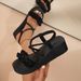 Women Summer Wedges Sandals Light Weight Indoor Street Platform Shoes Thick Sole Bohemia Style Girls Student Beach_vogvips.com