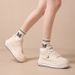 Thick Soled Inner Height Increasing White Shoes For Autumn New Korean Version R Student Casual Sports Board Shoes,_vogvips.com