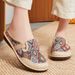 Women's Shoes Summer New Slippers One-pedal Ethnic Style Half-drag Linen Bag Head Sandals Polyurethane Soft-soled Casual Shoes_vogvips.com