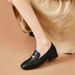 2026 Summer British Women's Mid-Heel Chunky Heel Leather Shoes, Popular Online Style White Loafers_vogvips.com