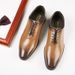 Men’s Gradient Burnished Plain Oxford Dress Shoes, Polished Leather Formal Wedding Business Shoes_vogvips.com