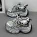 Chunky Sneakers For Women Petite 2025 New Casual Sports Summer Style Thick Sole Height Increasing Shoes_vogvips.com