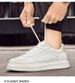 Little White Shoes Platform Sports Casual Shoes Men's Hollow Breathable Men's Board Shoes_vogvips.com